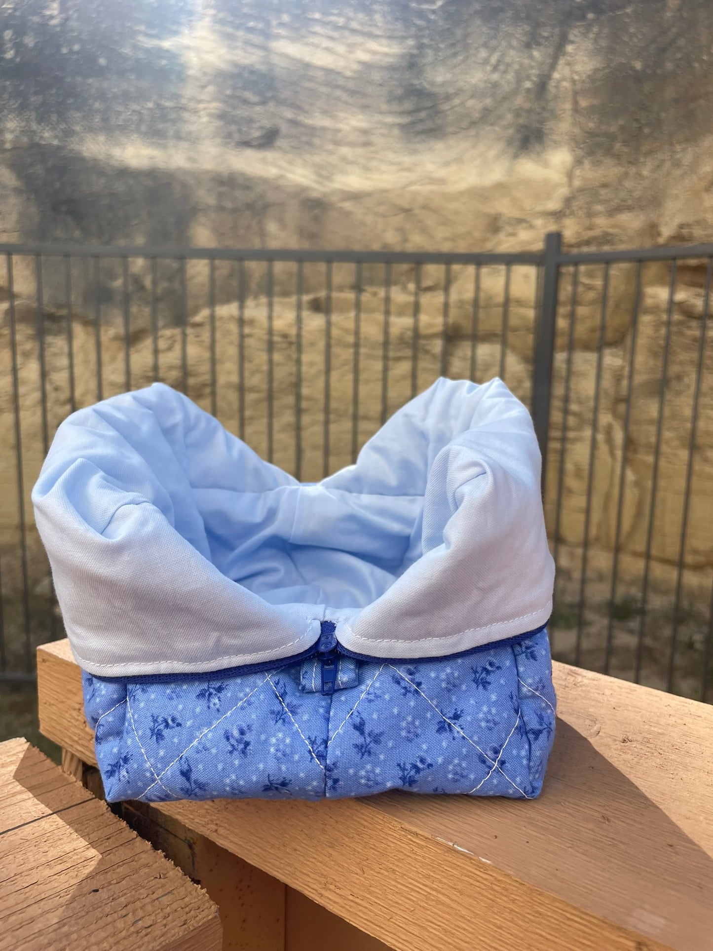 Blue Floral Boxy Bag LG