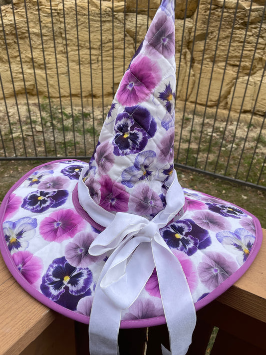 Spring Violets Witch Hat