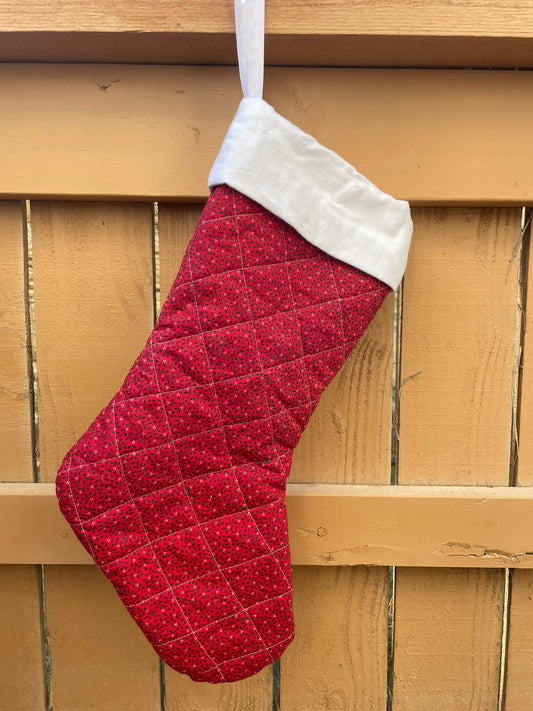Vintage Holly Stocking