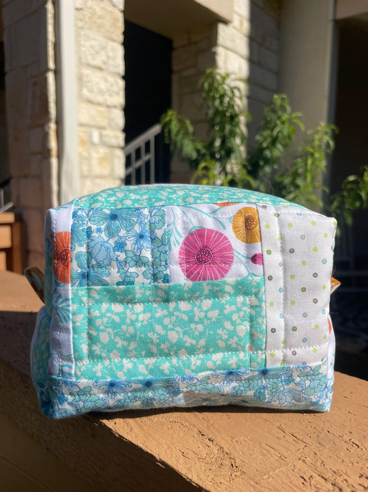 Caterpillar Patchwork Quilted Pouch
