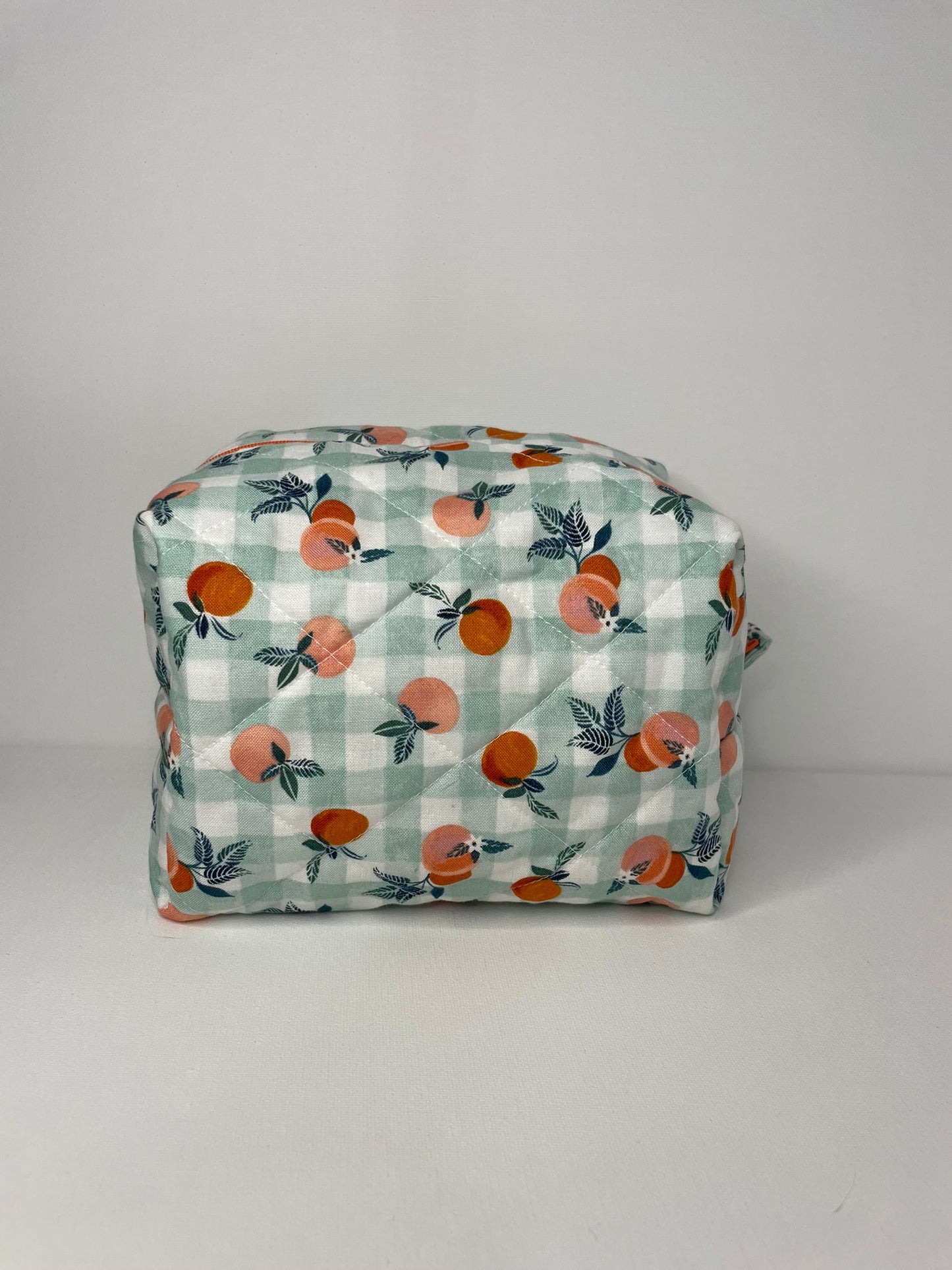 Peach Gingham Boxy Bag LG