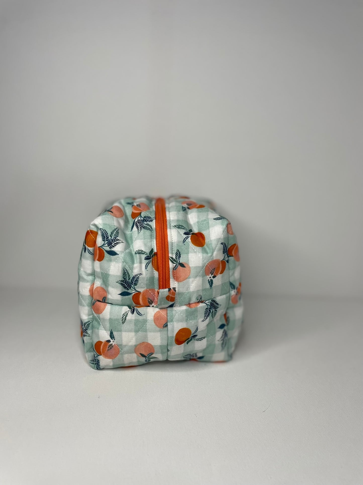 Peach Gingham Boxy Bag LG