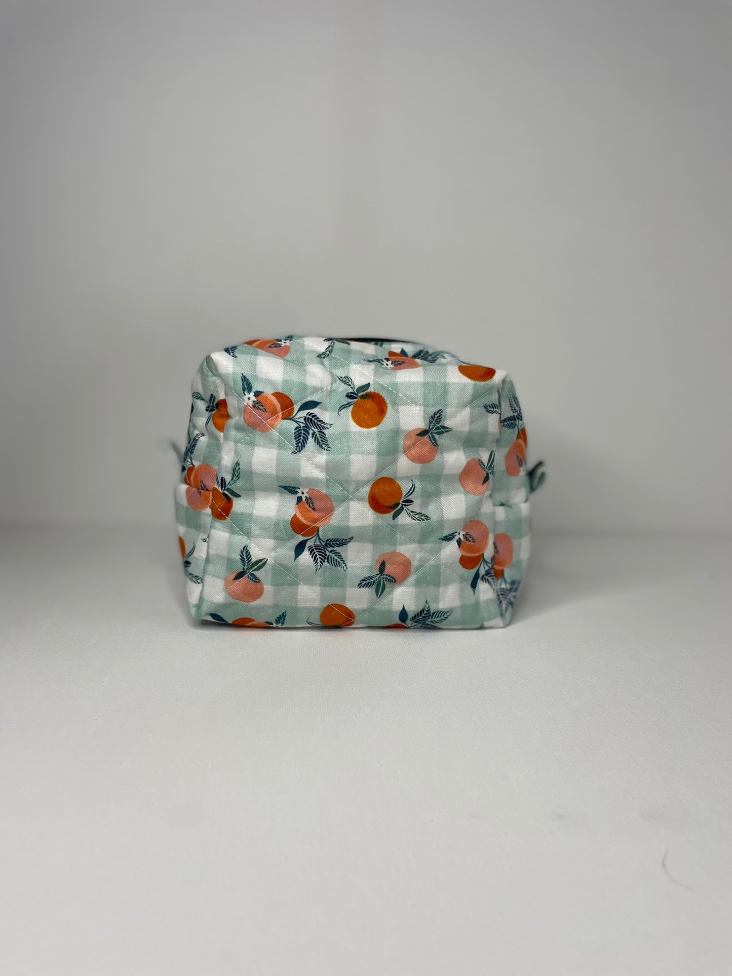 Peach Gingham Boxy Bag SM