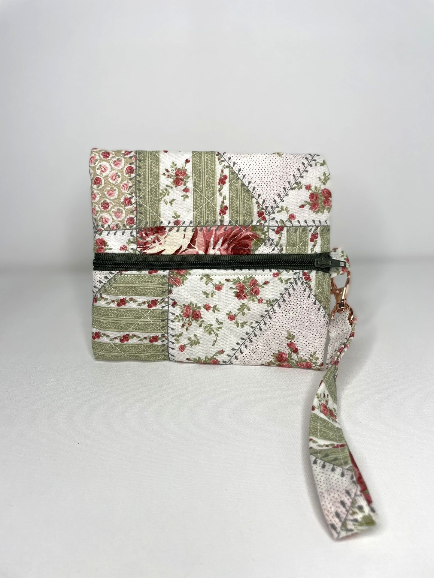 Pink Patchwork Wristlet