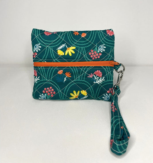 Green Garden Wristlet
