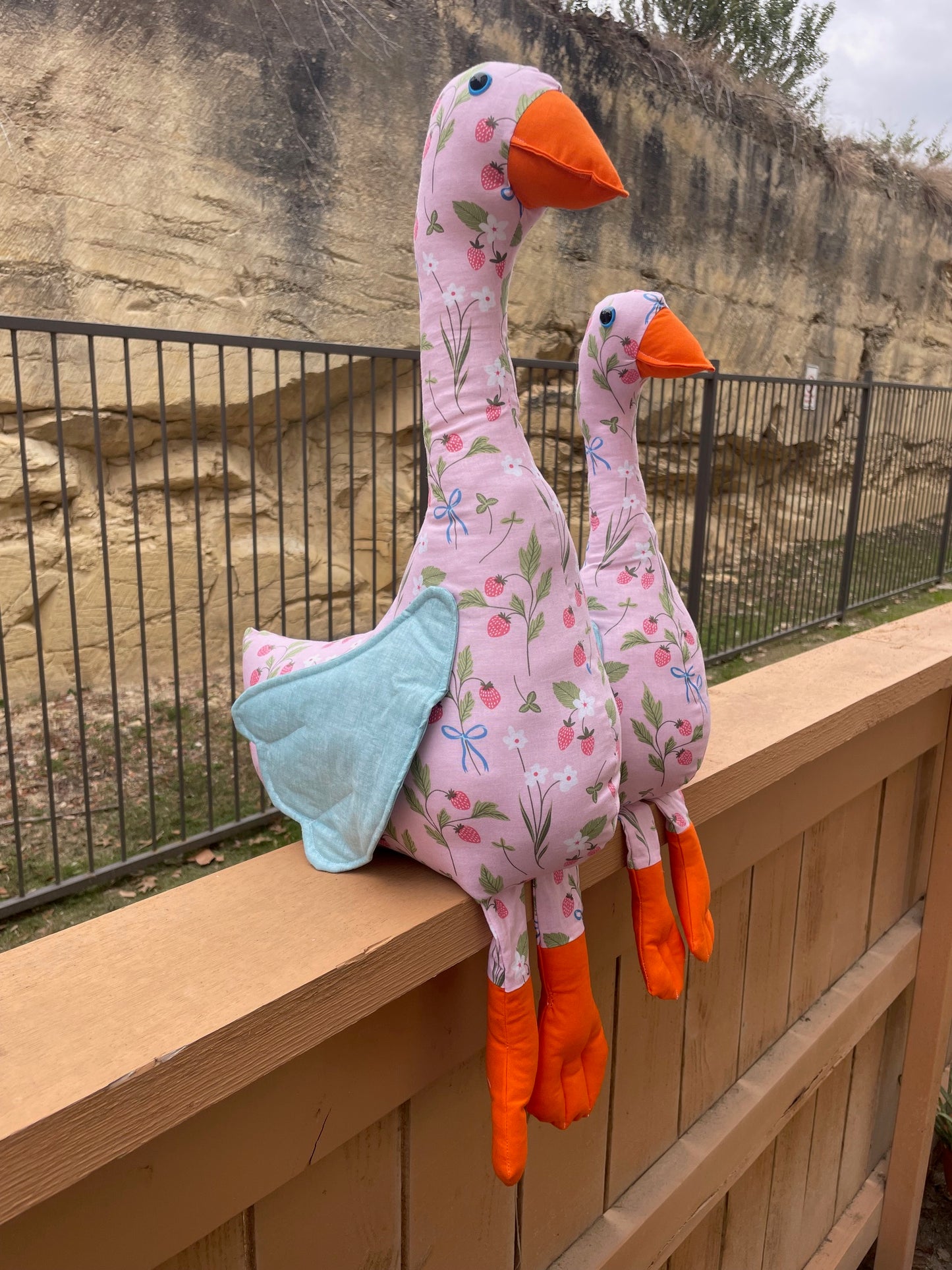 Pink Strawberry Mama Goose