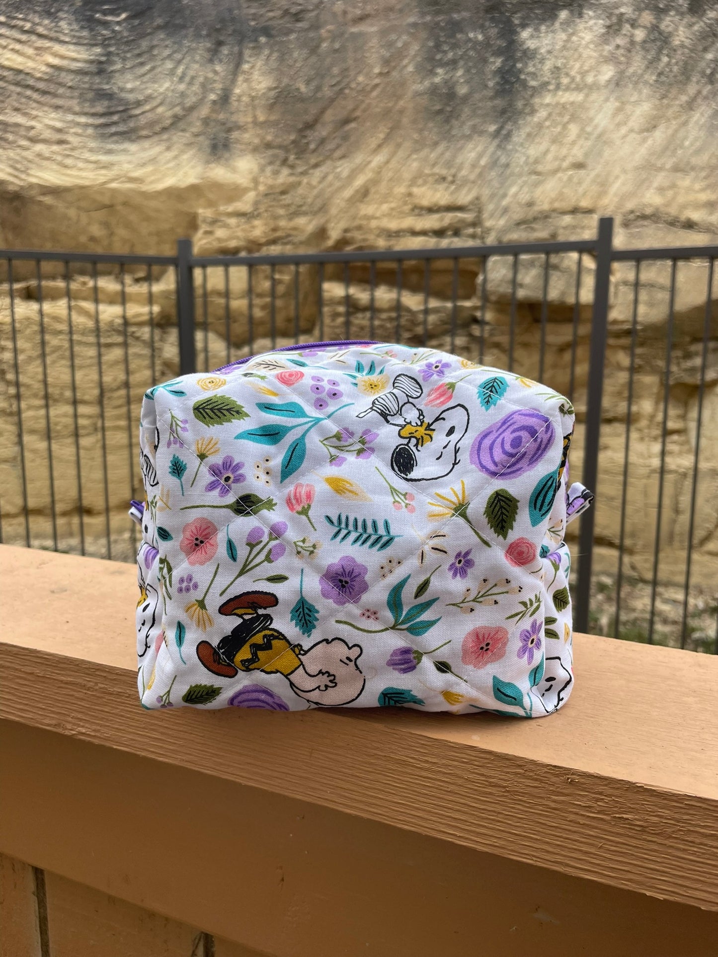 Purple Peanuts Boxy Bag - Lg