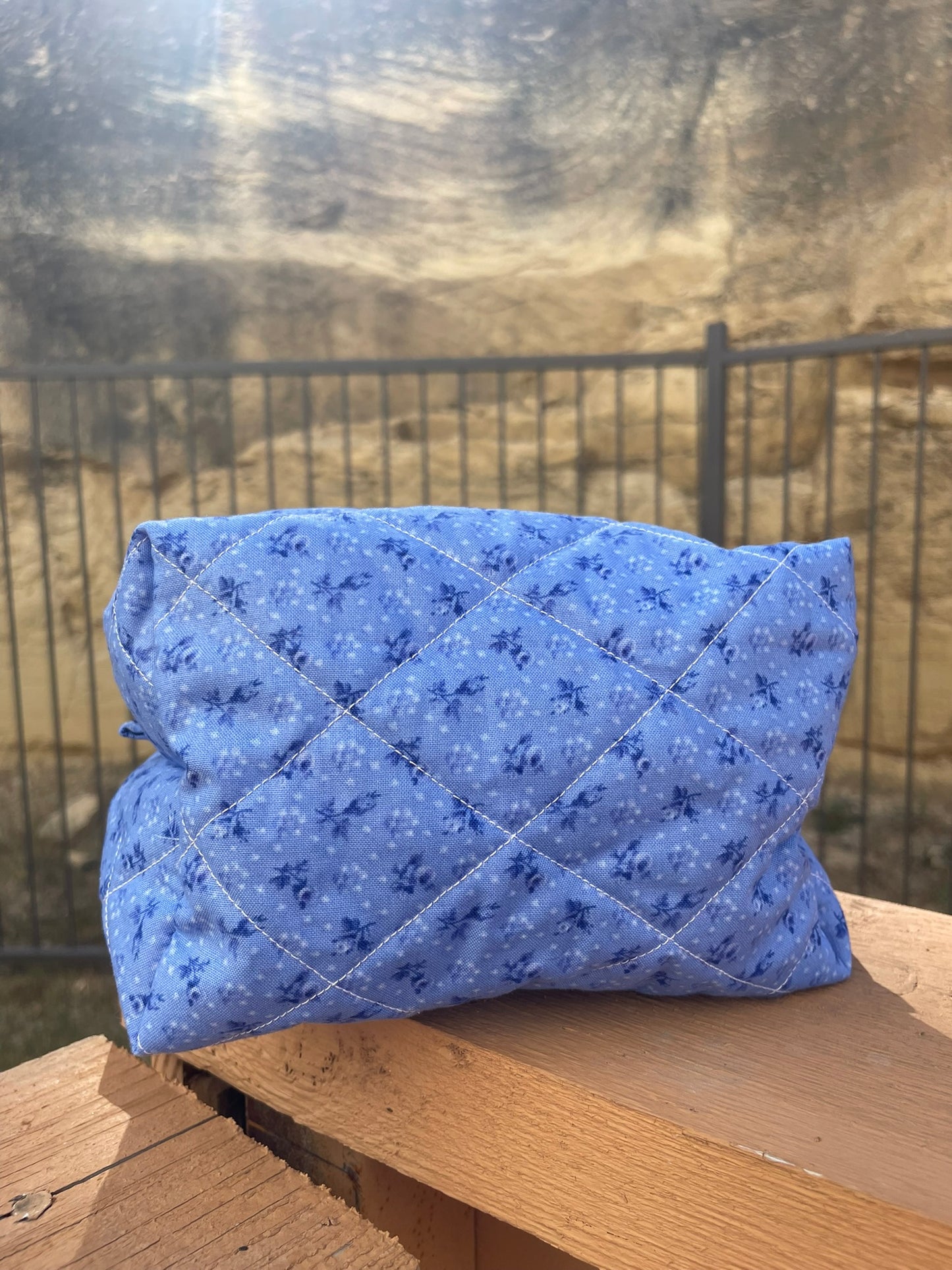 Blue Floral Boxy Bag LG